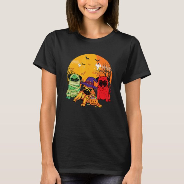   Pug Halloween Costume   For Dog   T-Shirt (Front)