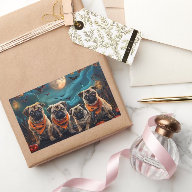Pug Halloween Spooky  Sticker (Gifting)