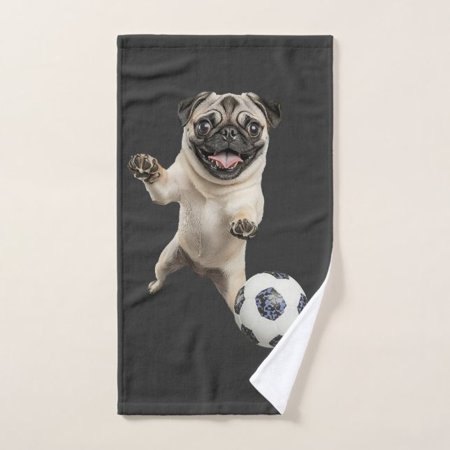 Pug   hand towel (Hand Towel)