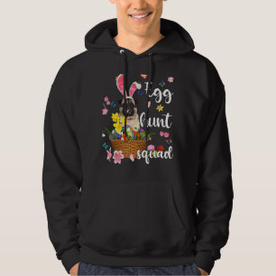 Pug Happy Easter Day Easter Colourful Egg Hunt Hoodie