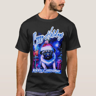 Pug HAPPY HOLIDAYS 72 MERRY CHRISTMAS PUGGY HOLIDA T-Shirt