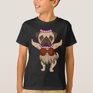Pug Hawaiian Hula Dance Cool Aloha Animal Funny T-Shirt