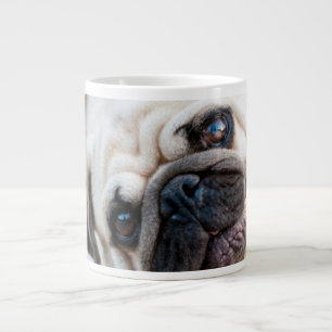 Pug Head Tilt Large Coffee Mug