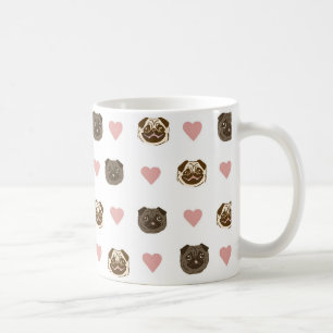 pug heart mug
