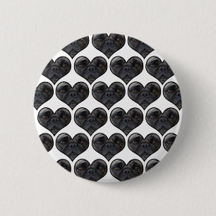 Pug Hearts 2 Inch Round Button