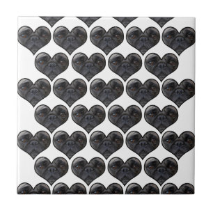 Pug Hearts Tile