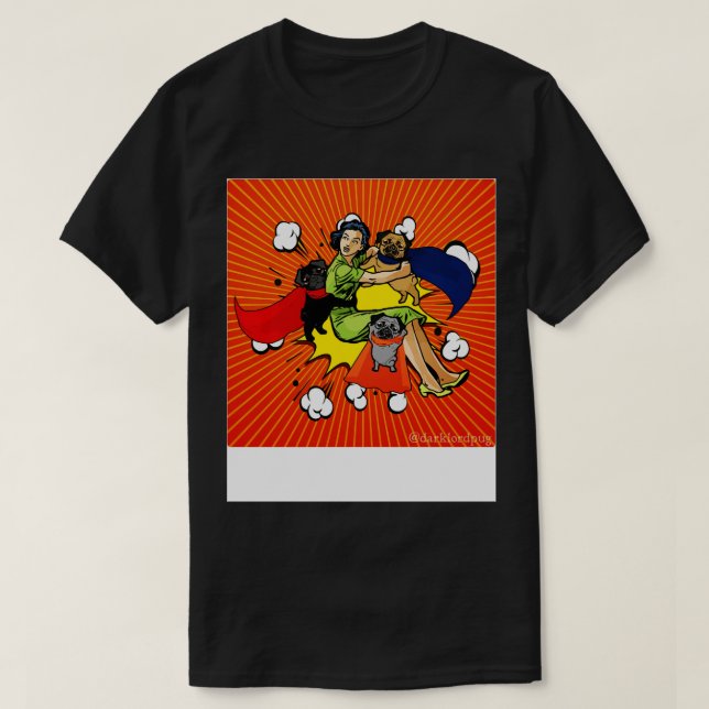 Pug heroes T-Shirt (Design Front)