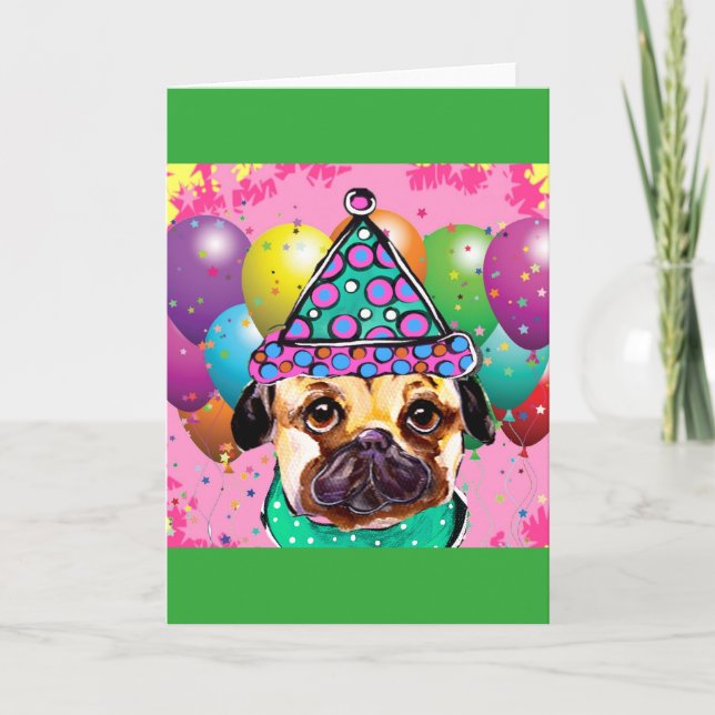 Pug Holiday Card (Front)
