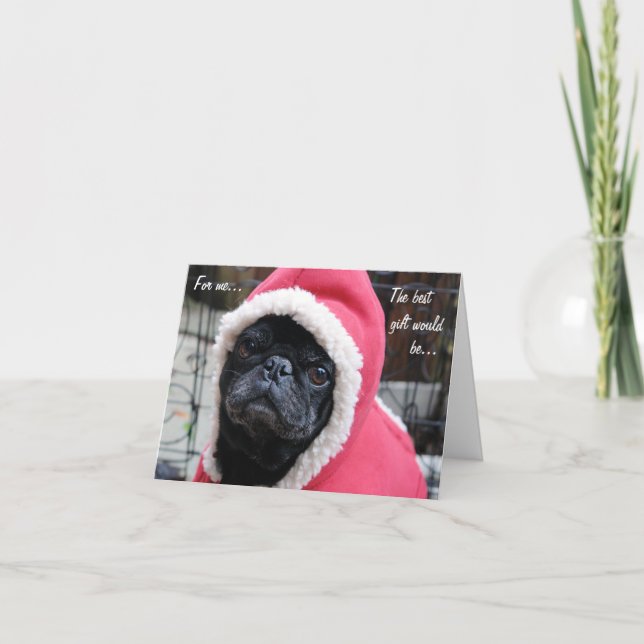 Pug Holiday Card (Front)