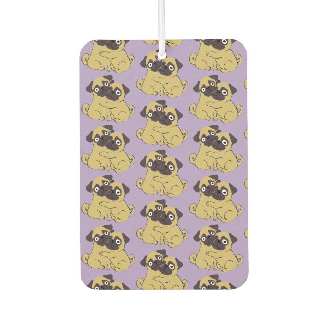 Pug hug  air freshener (Front)