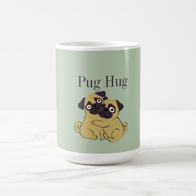 Pug hug  coffee mug (Center)