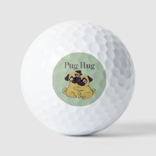 Pug hug  golf balls
