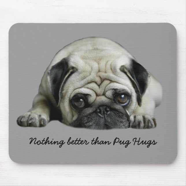 Pug Hugs Mousepad (Front)