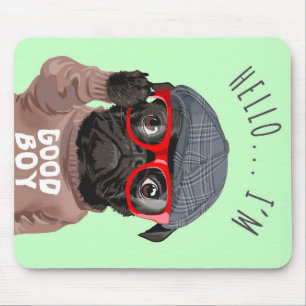Pug I Am A Good Boy, Pug Lover Gift, Funny Pug Mouse Pad