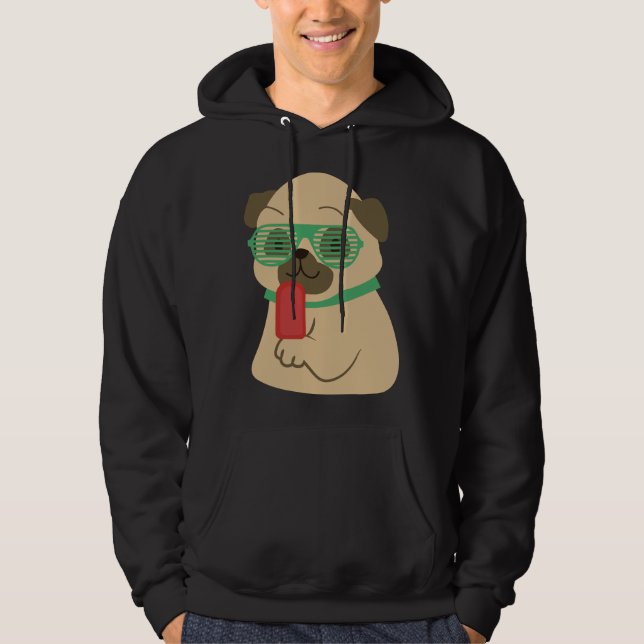 Pug icecream cute pug dog Essential T-Shirt 503 Hoodie (Front)