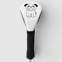 Pug Icon T-Shirt Golf Head Cover