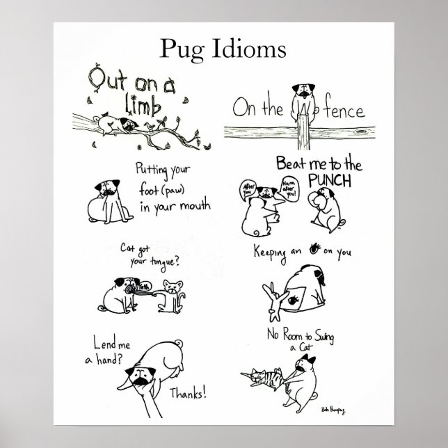 Pug Idioms Poster (Front)