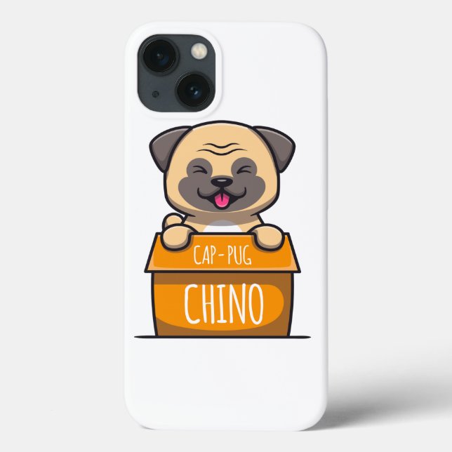 Pug in a Cup – Cap-Pug-Chino  Case-Mate iPhone Case (Back)