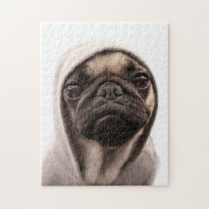 Pug In A Hoodie Jigsaw Puzzle
