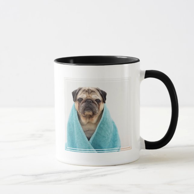 Pug in a Towel Mug (Right)