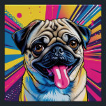 Pug in Pop Art 01 Poster<br><div class="desc">A beautiful pug poster in pop art</div>