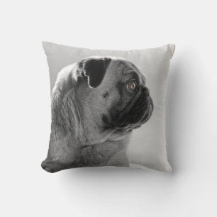 Pug in Profile Throw Pillow