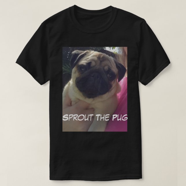 Pug In The Sun T-Shirt (Design Front)