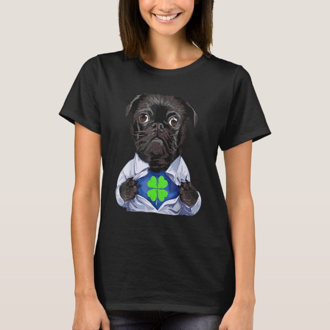 Pug Irish C St Patrick Day Dog T-Shirt (Front)