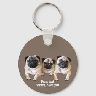 Pug Keychain