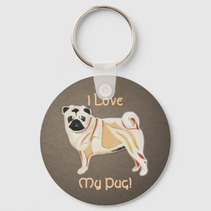 Pug Keychain