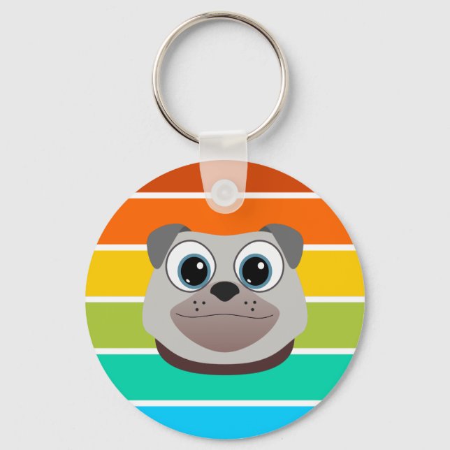 Pug Keychain (Front)