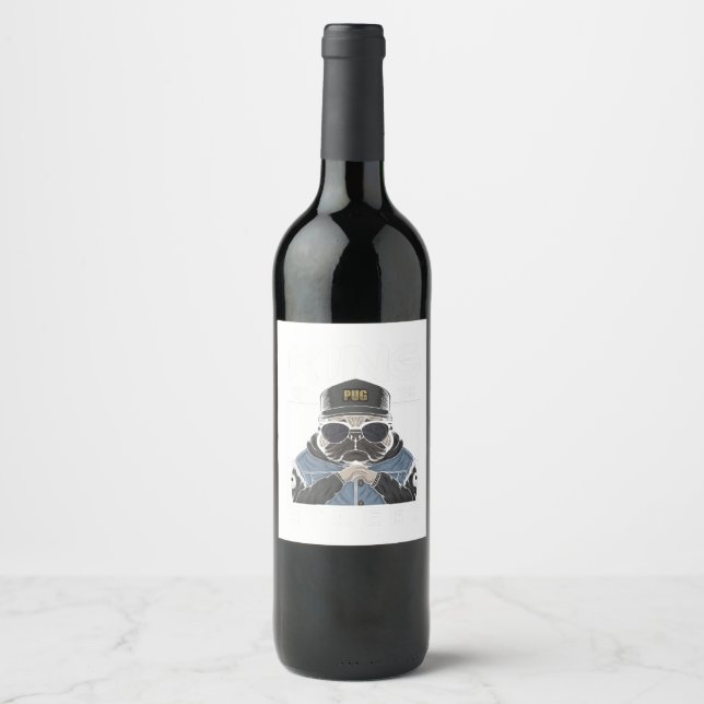 pug king of the street wine label (Front)