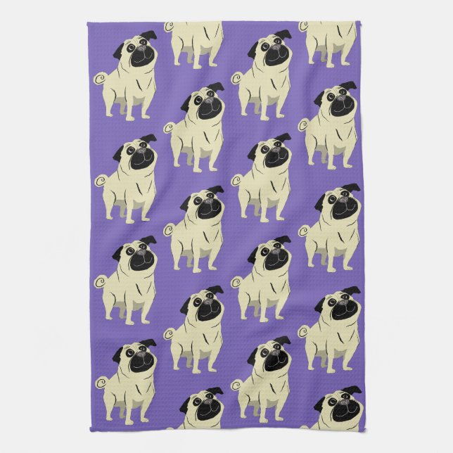 Pug Kitchen Towel (Vertical)