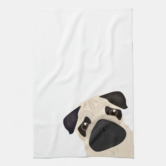 Pug Kitchen Towel (Vertical)