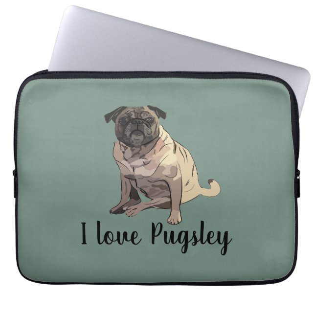 Pug Laptop Sleeve (Front)