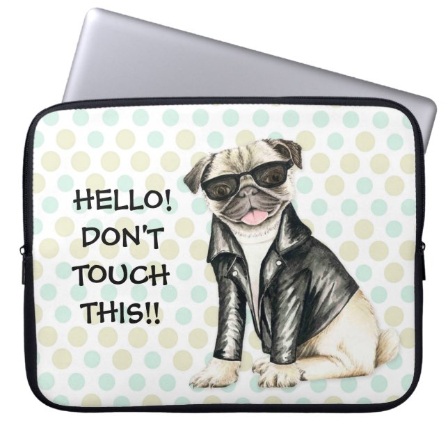 Pug Laptop Sleeve (Front)