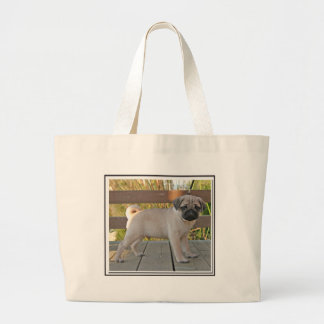 Pug Large Tote Bag
