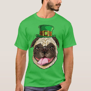 Pug Leprechaun St Patricks Day Funny Dog Gifts T-Shirt