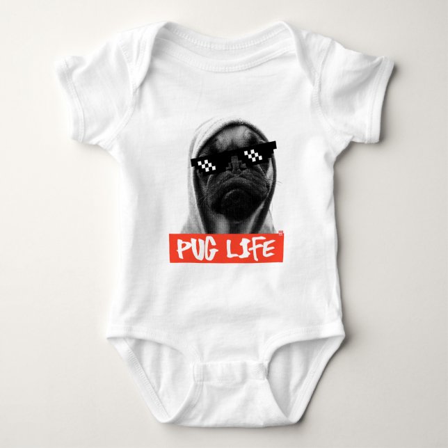 Pug Life Baby Bodysuit (Front)