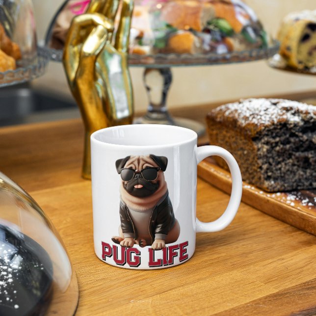 Pug Life Cute Pug Dog Coffee Mug (Creator Uploaded)