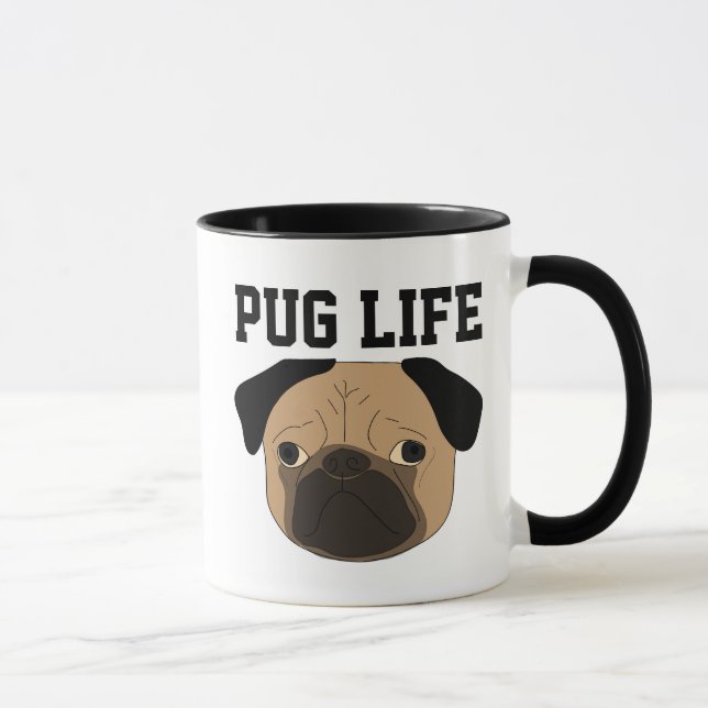 PUG LIFE DOG COFFEE MUG (Right)