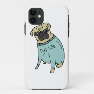 Pug Life - Funny Dog In A Sweater iPhone 11 Case