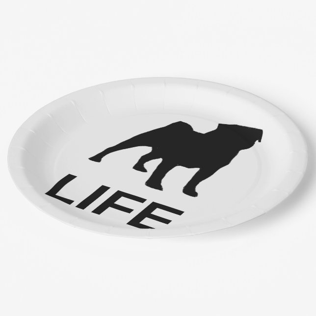 pug life silo paper plate (Angled)