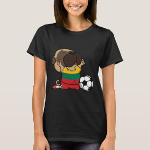 Pug Lithuania Soccer Fans Jersey Lithuanian Footby T-Shirt