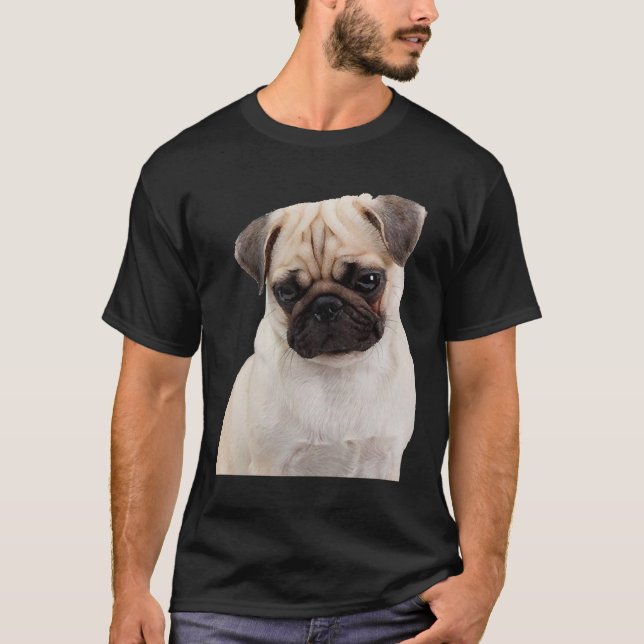 Pug Looking Down Classic T-Shirt 964 (Front)