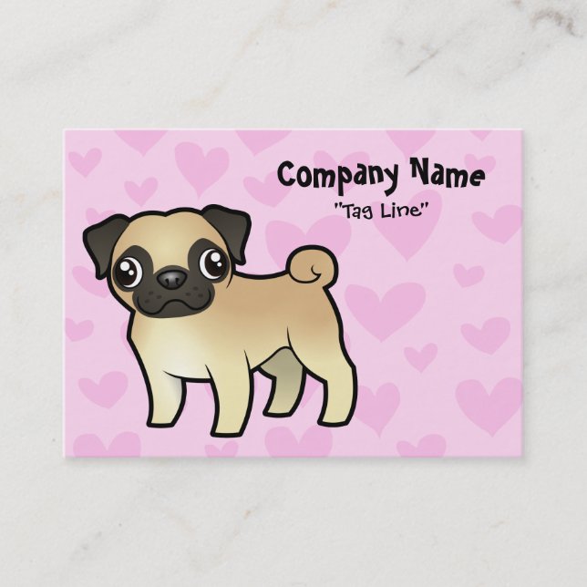 Pug Love Business Card (Front)