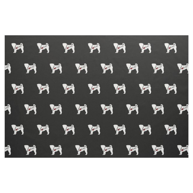 Pug Love Fabric (Fat Quarter)