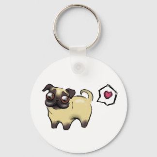 Pug Love Keychain