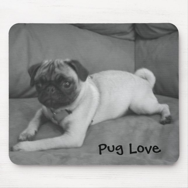 Pug Love Mousepad (Front)