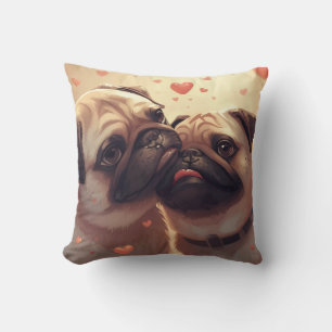 Pug Love Pillow – Snuggles & Hearts Edition